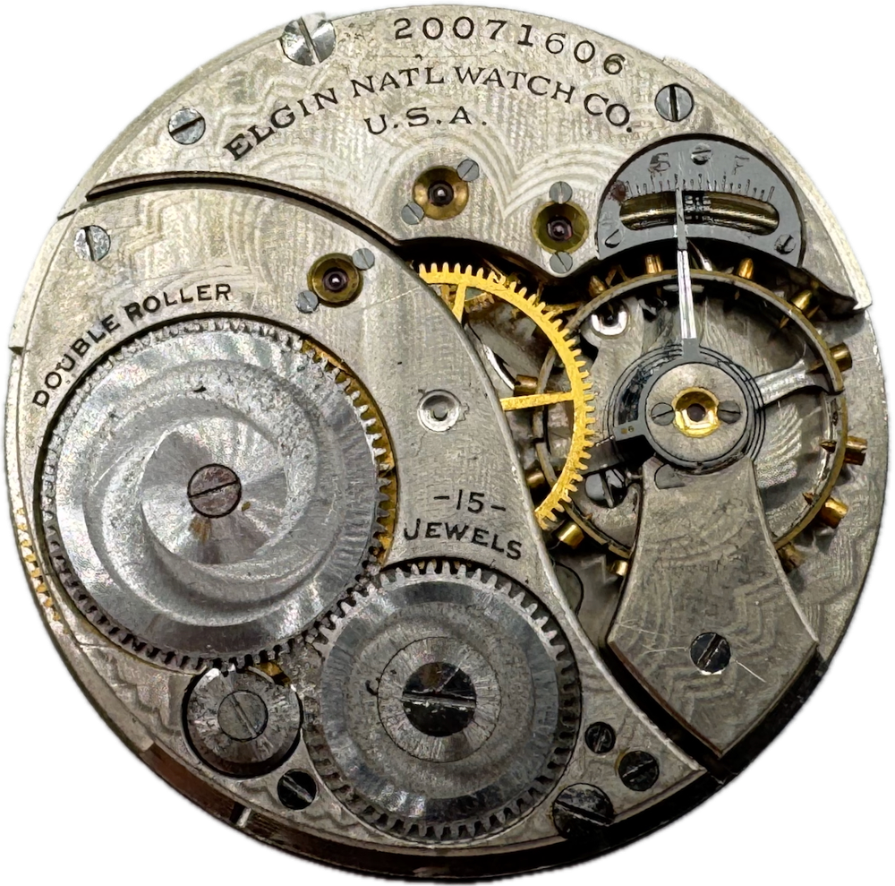 Antique 12s 1918 Elgin 15 Jewel Mechanical Pocket Watch Movement 315 USA