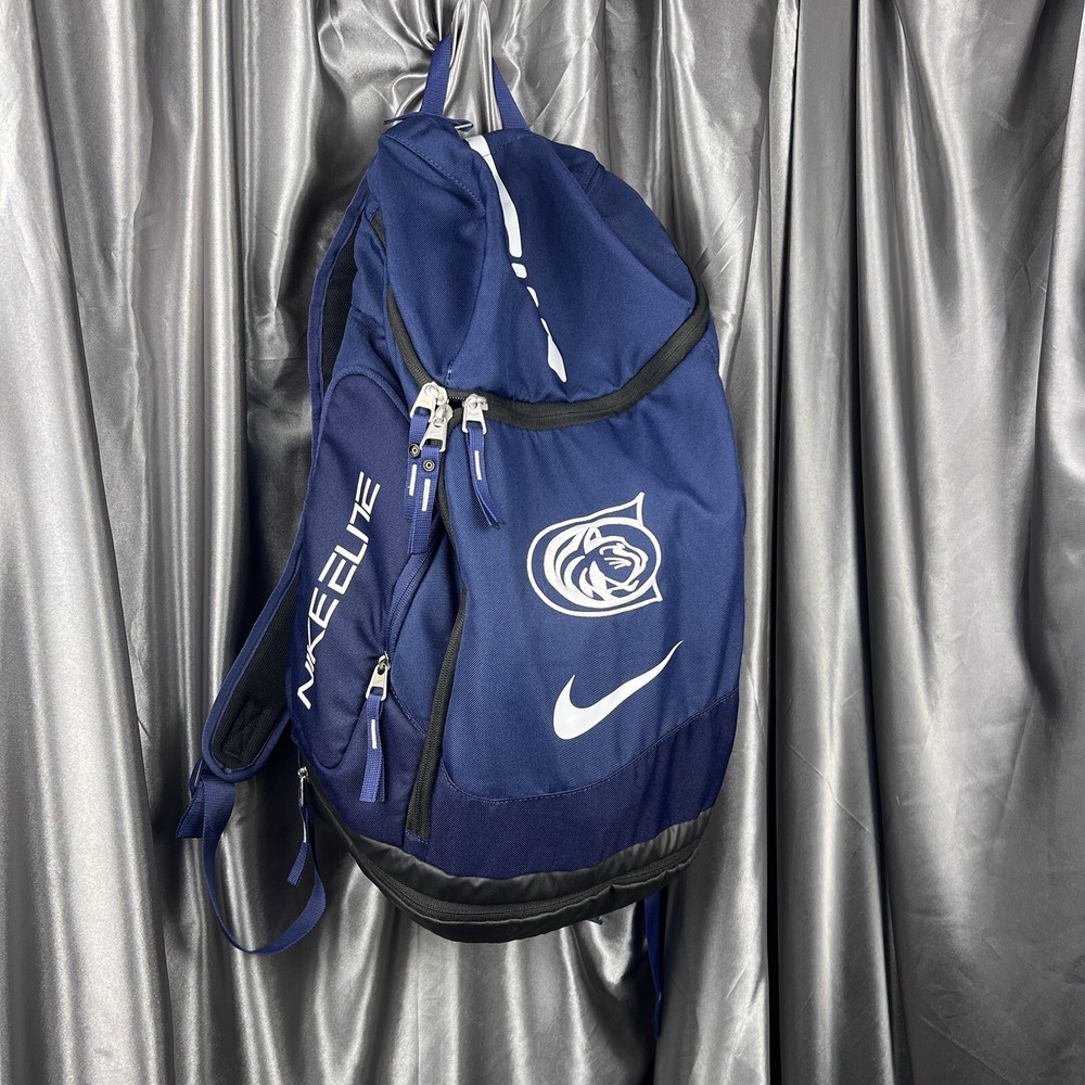 Nike Hoops Elite Max Air Team 2.0 Quad Zip Backpack Penn State Logo Navy Blue