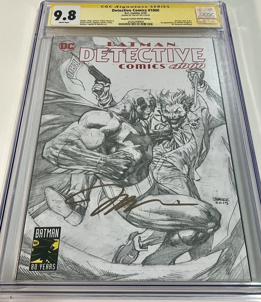 DETECTIVE COMICS #1000 CGC SS 9.8 - TORPEDO COMICS SKETCH -  JIM LEE!