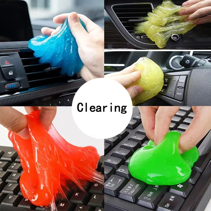 Car Cleaning Pad Glue Powder Cleaner Magic Cleaner Dust Remover Gel Home