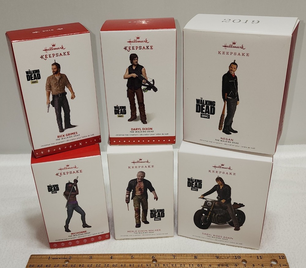 Hallmark The Walking Dead 6-Piece Set Rick Michonne Daryl Merle Negan AMC