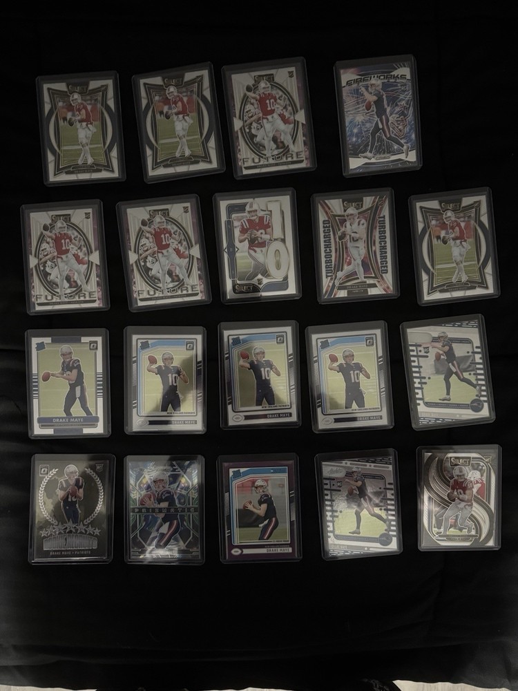 Drake Maye Rookie Card Lot (19 Cards In Total)