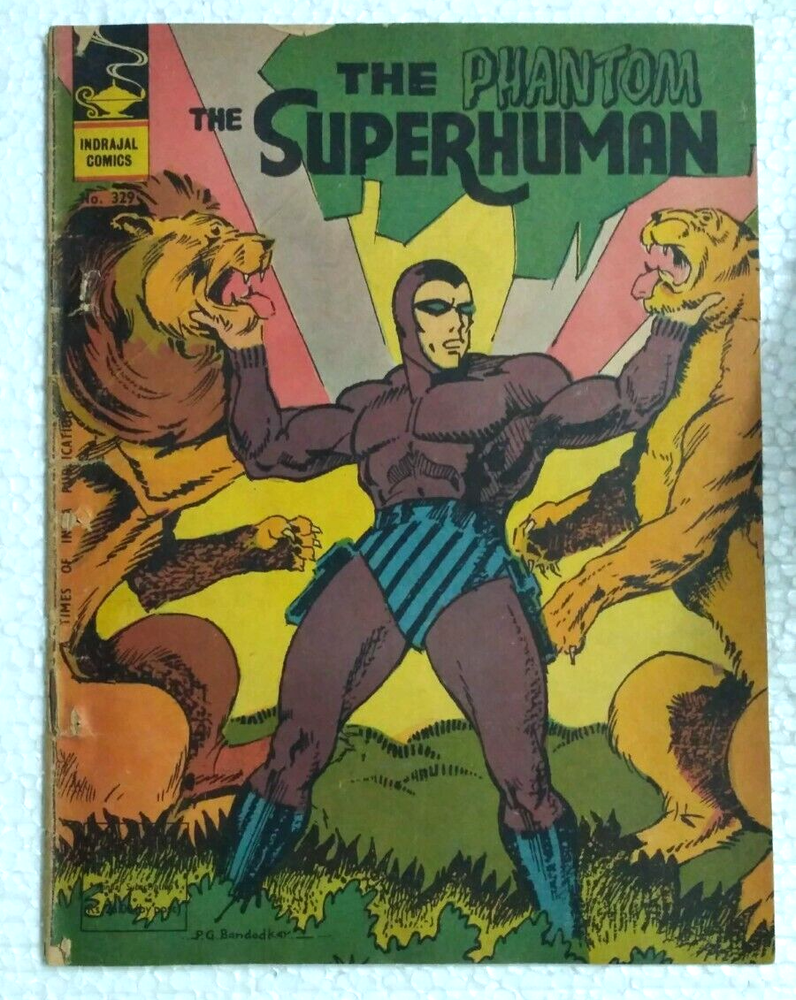 INDIA  COMICS ENGLISH INDRAJAL  NO. 329 THE SUPER HUMAN PHANTOM 1979