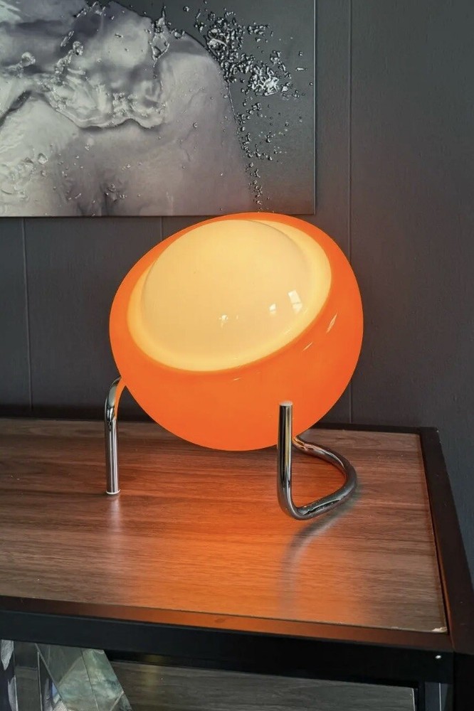 Retro Space Age MCM Bedside Eyeball Lamp Glass Night Light  