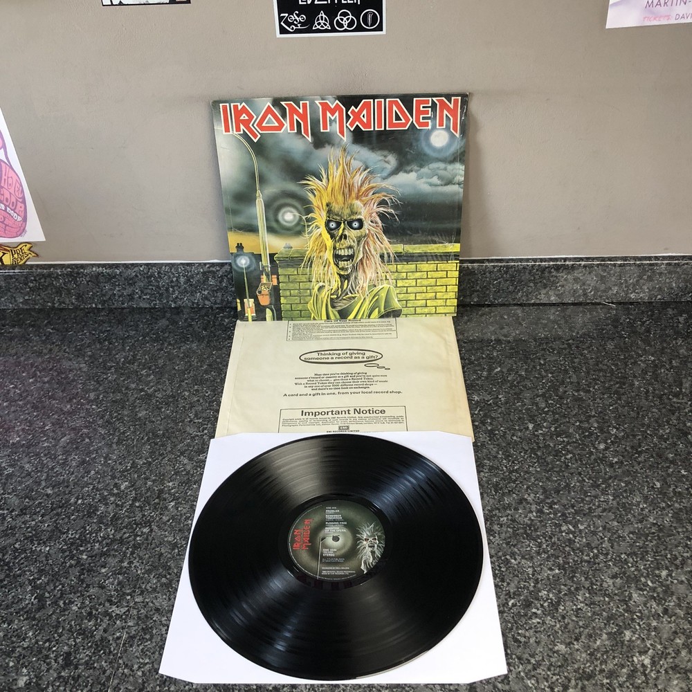 LP VINYL IRON MAIDEN SELF TITLED 1980 EMC 3330 UK 1ST PRESS IN SHRINK NM-/NM-