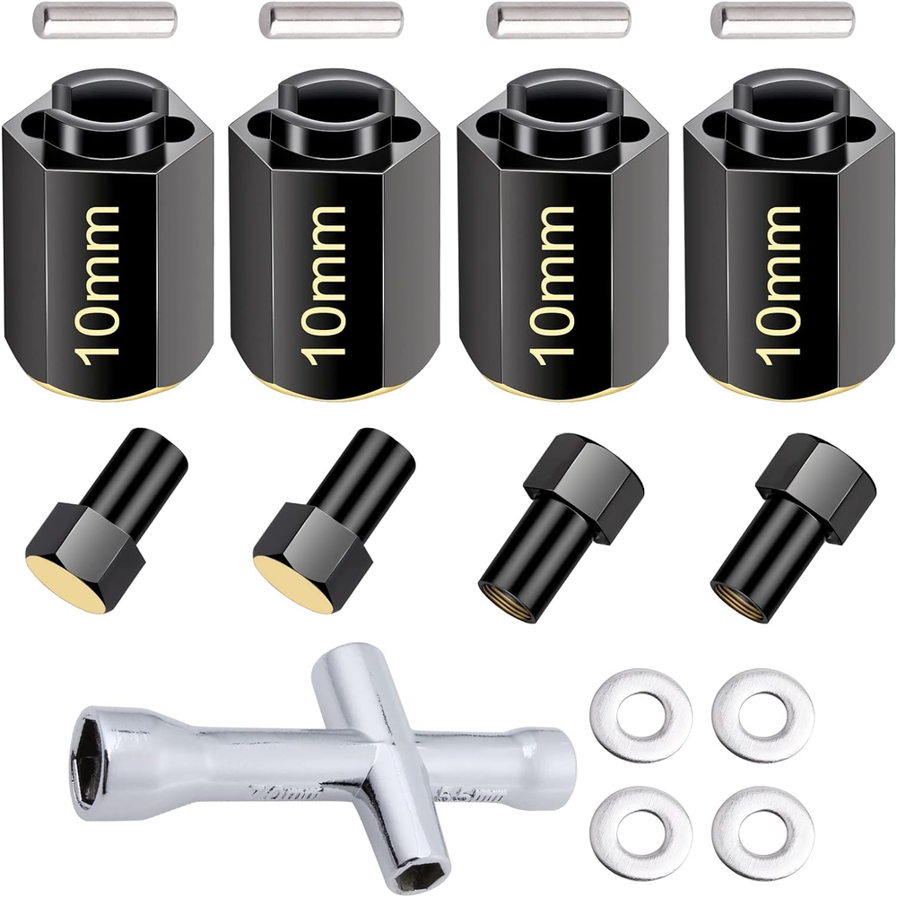 Brass Hex Extension for TRX4M Upgrades Parts Extended Wheel Hex Hubs Extender...