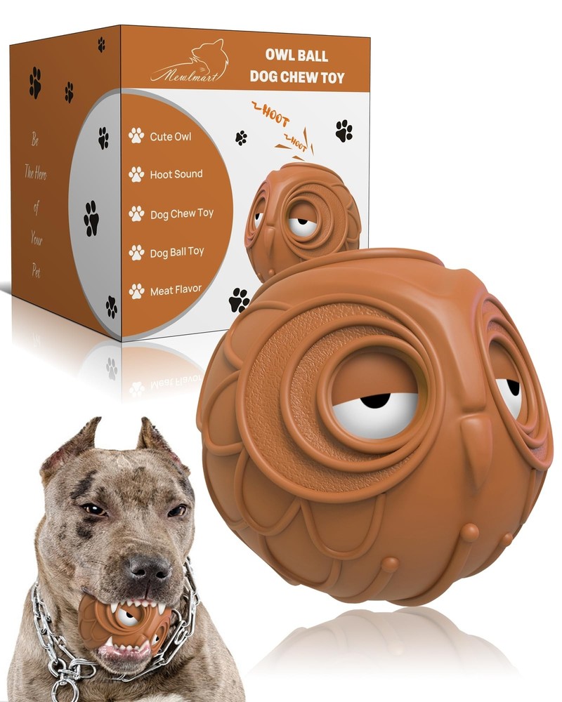 Giggle Ball for Dogs Owl Dog Toys for Aggressive Chewers Medium Large Dogs Fu...