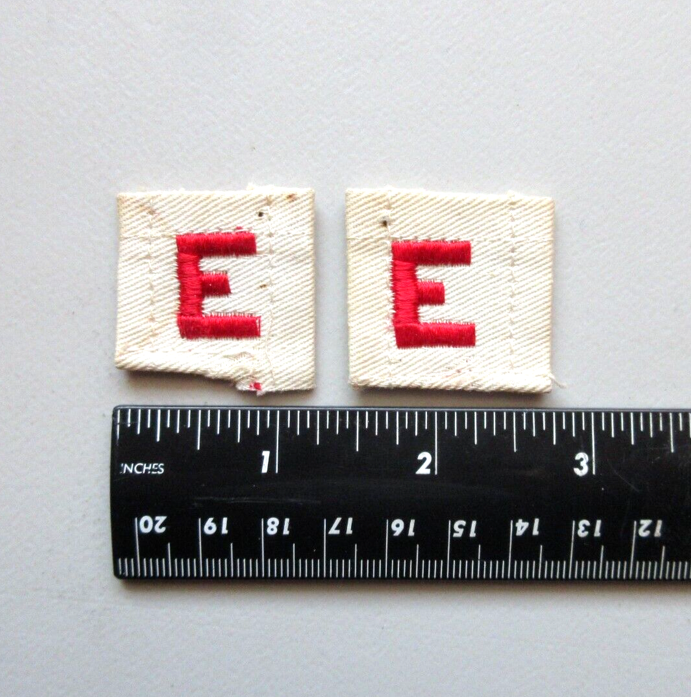 U.S. Navy Battle Efficiency E Award Red White Rate Insignia Military Patch