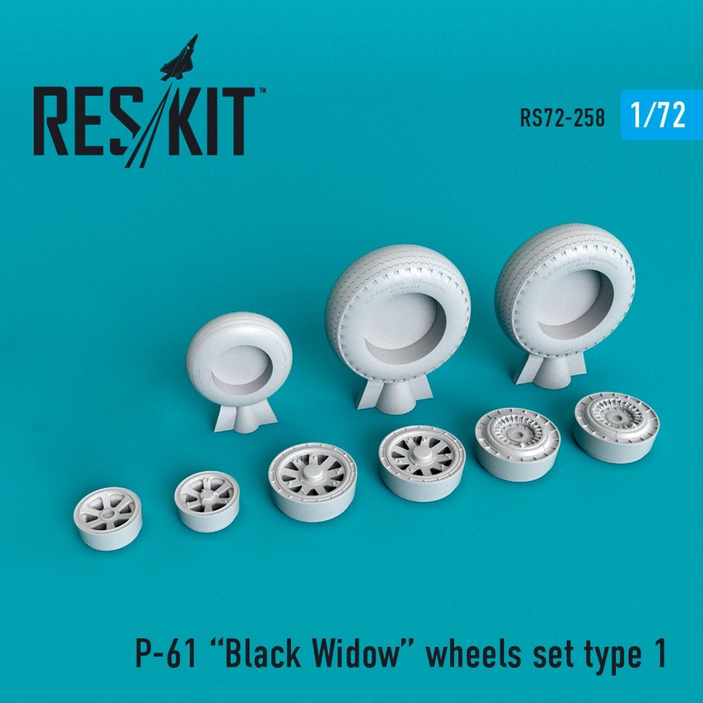 1:72 ResKit RS72-0258 P-61 Black Widow Wheels Set Model Parts