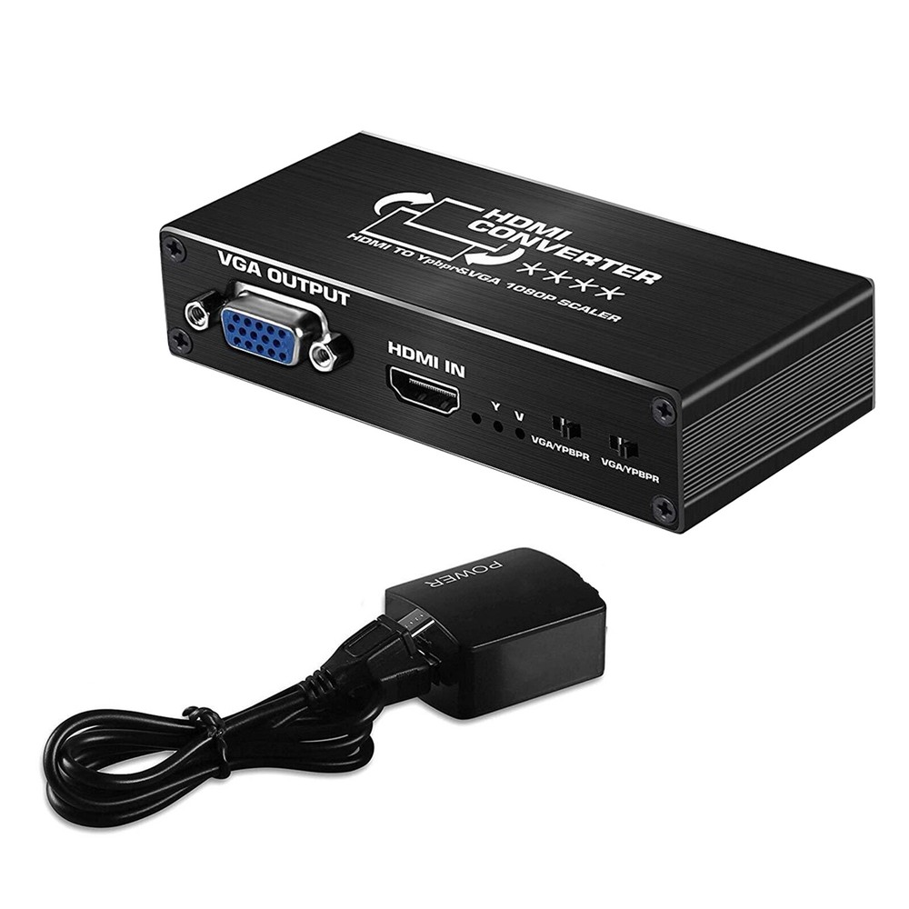 HDMI to RGB YPbPr Component Video Audio Scaler Converter Adapter 1080P
