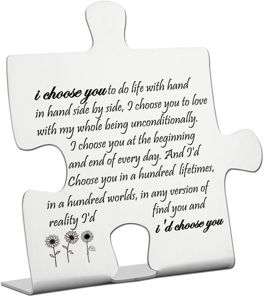 I Choose You Wooden Sign Wedding Anniversary Gift for Couples Valentine's Day Him Her