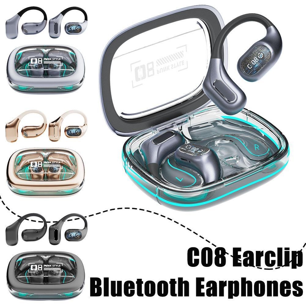 New Wireless Bluetooth Headset Earclip Earphones Stereo Headphones Ear Hoo T7N7
