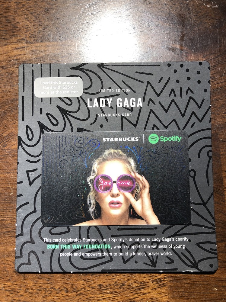 Starbucks 2017 Lady Gaga Limited Edition Gift Card Mint No Value VHTF-image