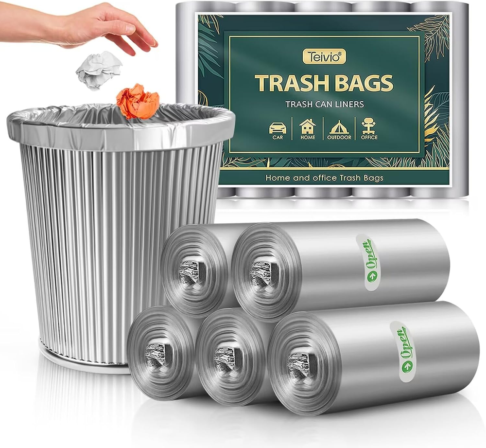 1.3 Gallon(Fit 1-1.3 Gal) 100 Counts Strong Trash Bags 1 Gallon 1.2 Gallon 1.3 G