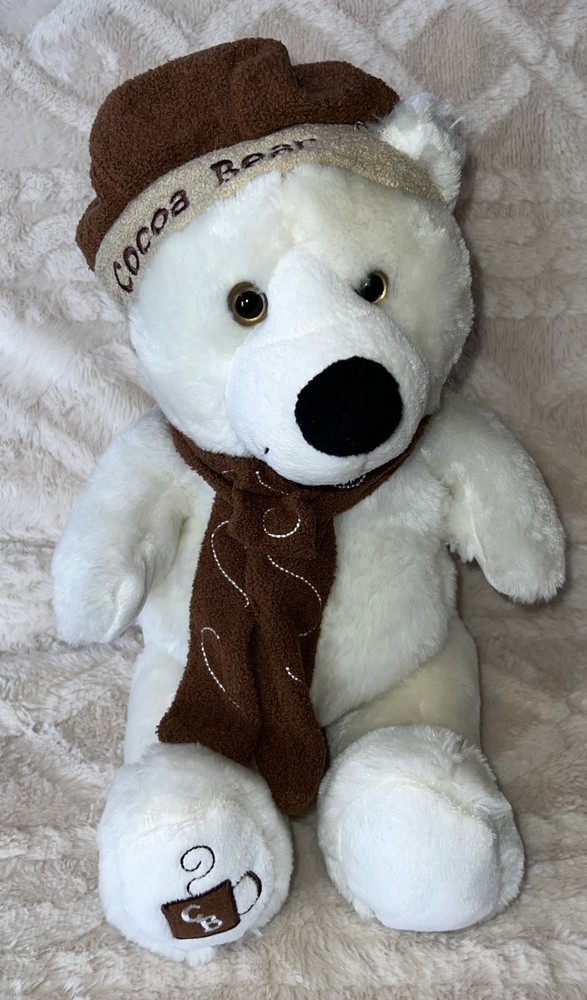 Seasonal Sensations Plush White Cocoa Bear Stuffed Animal-image