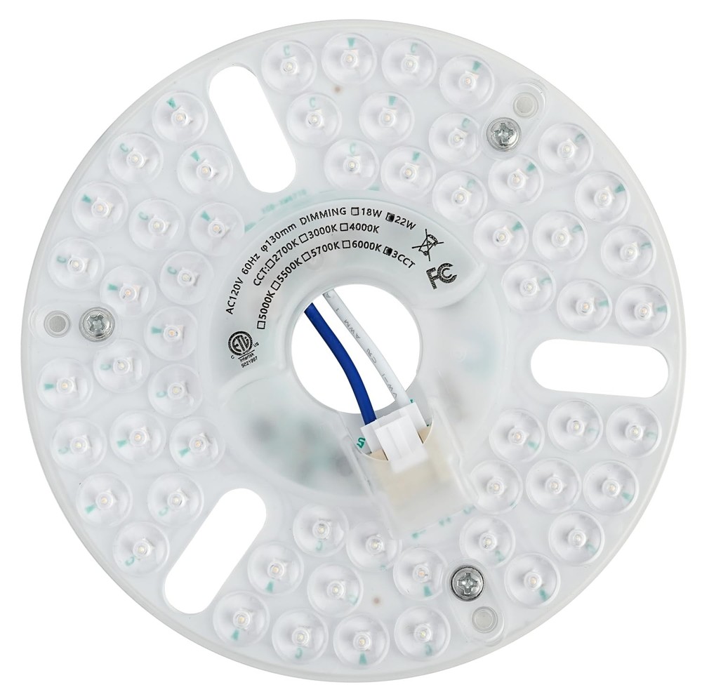5.12'' LED Ceiling Fan Light Retrofit Kit, Ceiling Light Panel PCB, 22W 3CCT ...