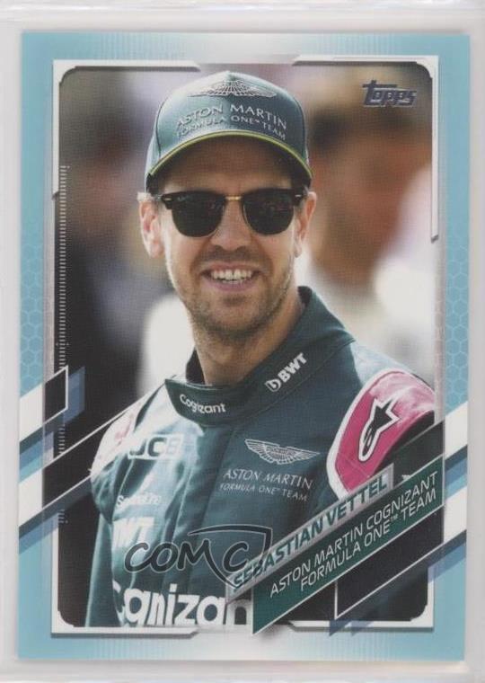 2021 Topps Formula 1 F1 Drivers Aqua /199 Sebastian Vettel #27
