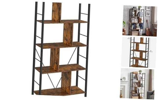 5-Tier Open Bookshelf for Storage and Display