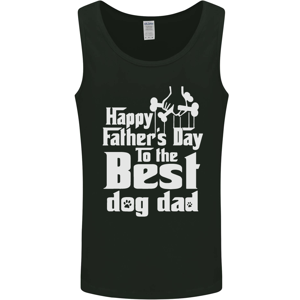 Fathers Day Best Dog Dad Funny Mens Vest Tank Top-image