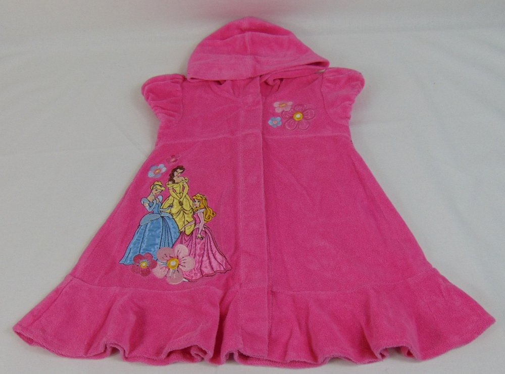 Disney Store Pink PRINCESS Girls XXS 2 /3 BELLE Cinderella 90s Terrycloth Dress