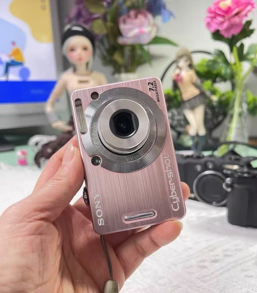 Sony Cyber-shot DSC-W55 7.2MP 3x Optical Zoom Digital Camera Pink English