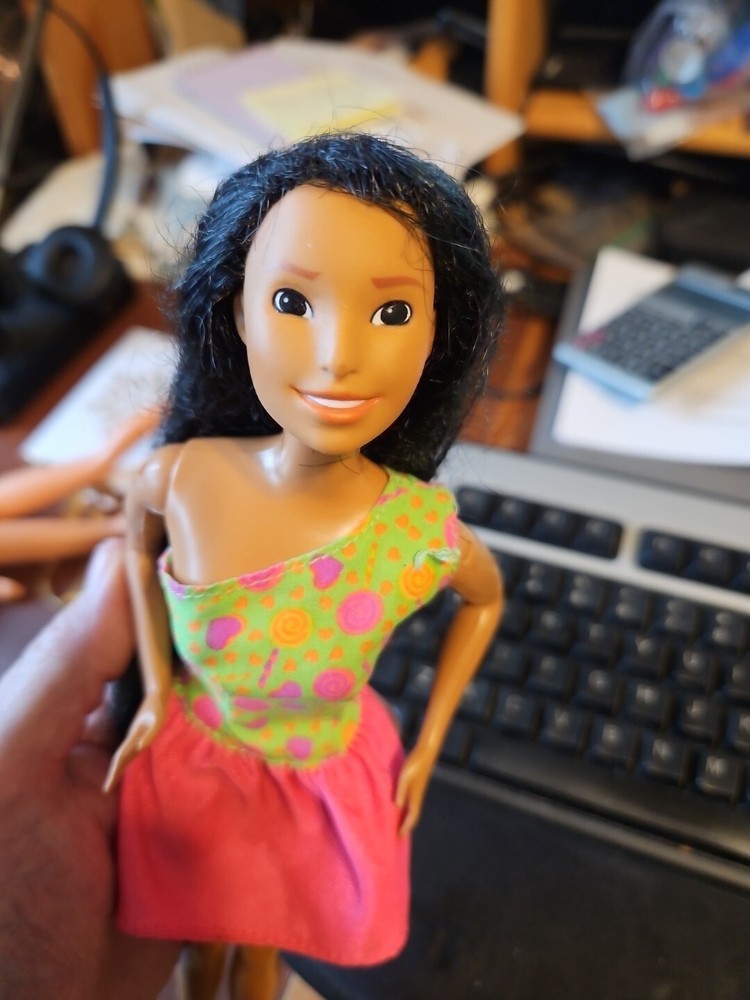 Vintage Mattel Disney Pocahontas Barbie Vintage 1966 Doll W Dress & Black Hair