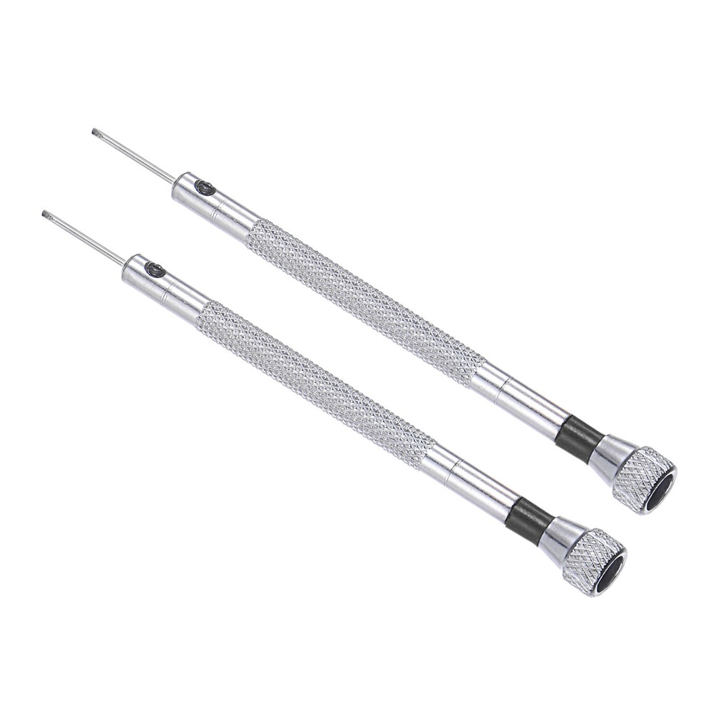 2pcs 1.0mm Small Slotted Screwdriver with Anti-Slip Handle 90mm Flat Head