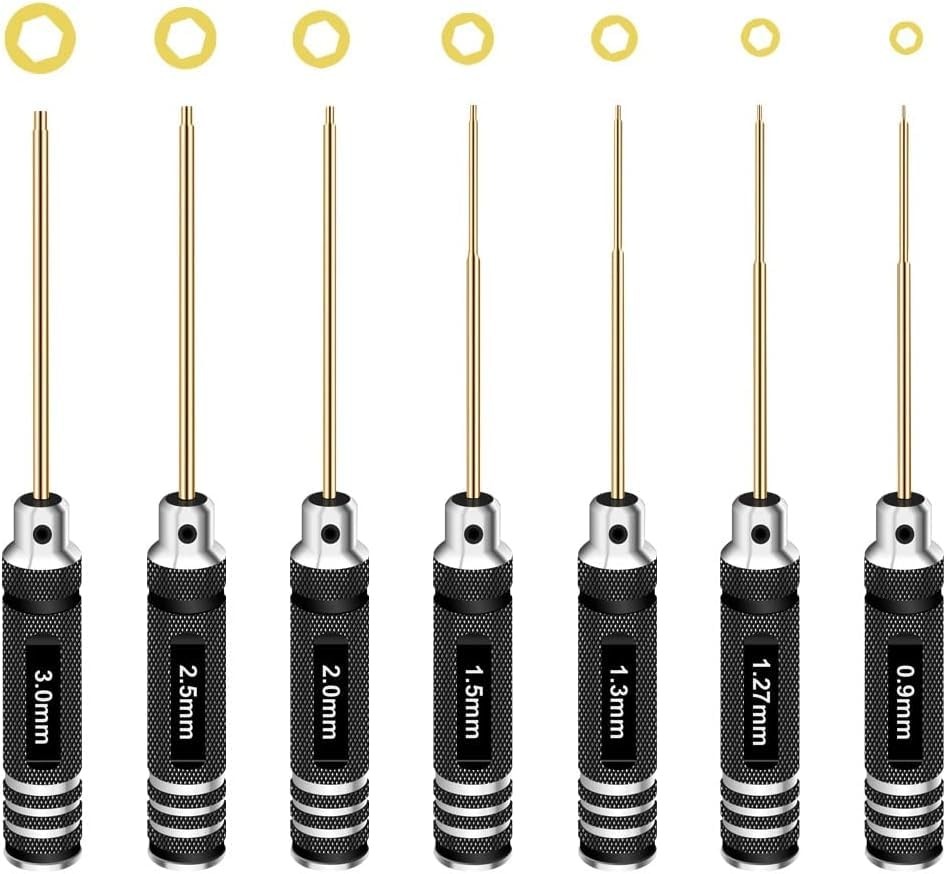 Precision Hex Driver Set with Multiple Sizes for Allen Screws