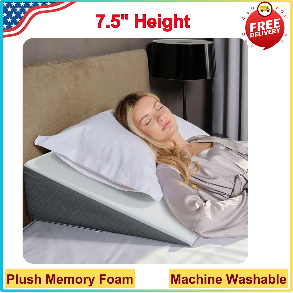 Bed Wedge Pillow for Sleep Apnea, FSA Eligible Acid Reflux, And Back Pain Relief