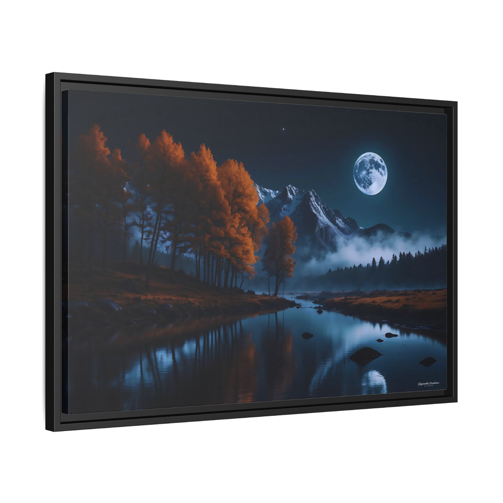 Cinematic Autumn Landscape Framed Canvas Print Nature Wall Art Decor