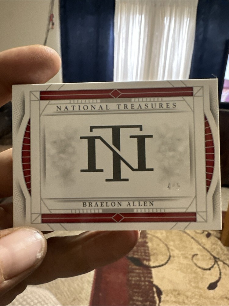2024 Panini NT Collegiate Braelon Allen #CMS-BAN Logo Booklet /5 Auto Mem RC