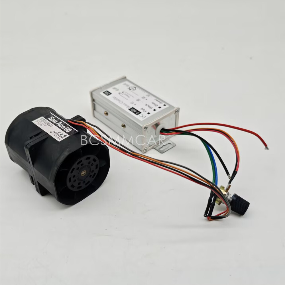 Car Power Turbine Turbo Charger Boost Double Intake Fan W/Stepless Controller