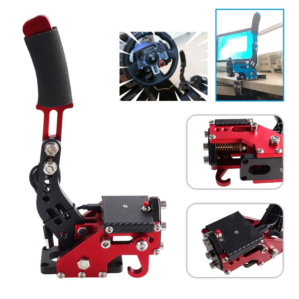 14Bit PS4/PS5 USB SIM Handbrake for Racing Games Steering Wheel Stand G29 Red
