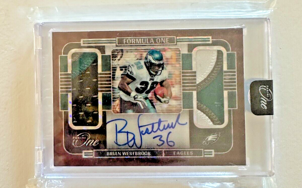 Brian Westbrook RED 2021 Panini One Formula Autograph Dual Patch Auto /25 Eagles