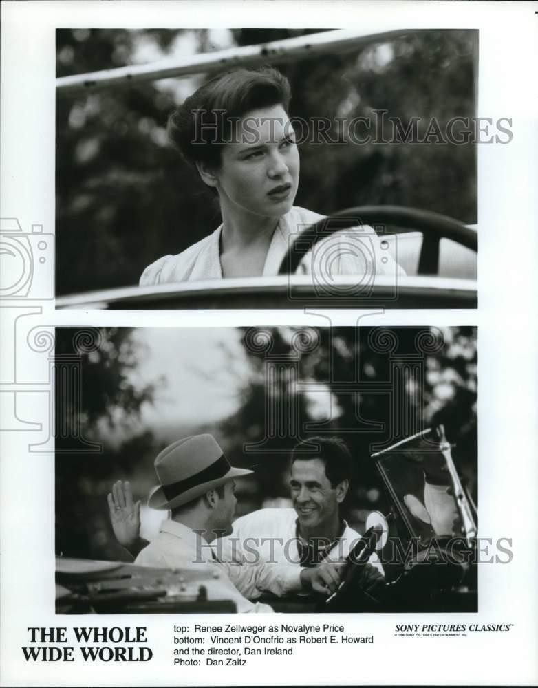 Renee Zellweger in 1996 The Whole Wide World movie press photo with co-star and director