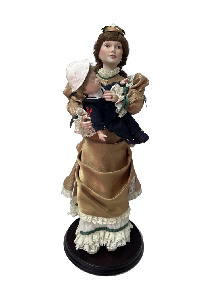 Sleepy Little Sailor Mother & Son Victorian Danbury Mint Porcelain Doll 19 in