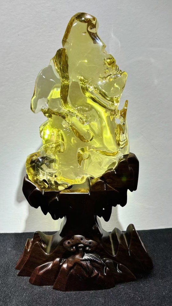 7.78LB Rare Natural Citrine Quartz Crystal for Reiki Decor with Stand