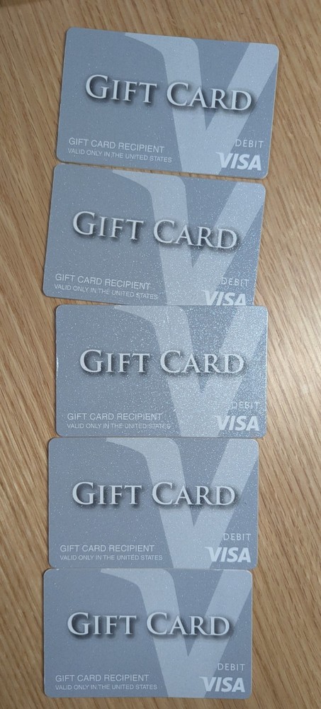 Empty Visas Gift Cards No value Collectible Lot of Cards 5