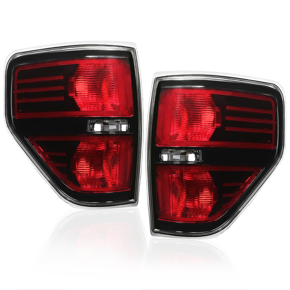 Pair For Ford F-150 2009-2014 Pickup Truck Rear Tail Lights Brake Lamps Assembly