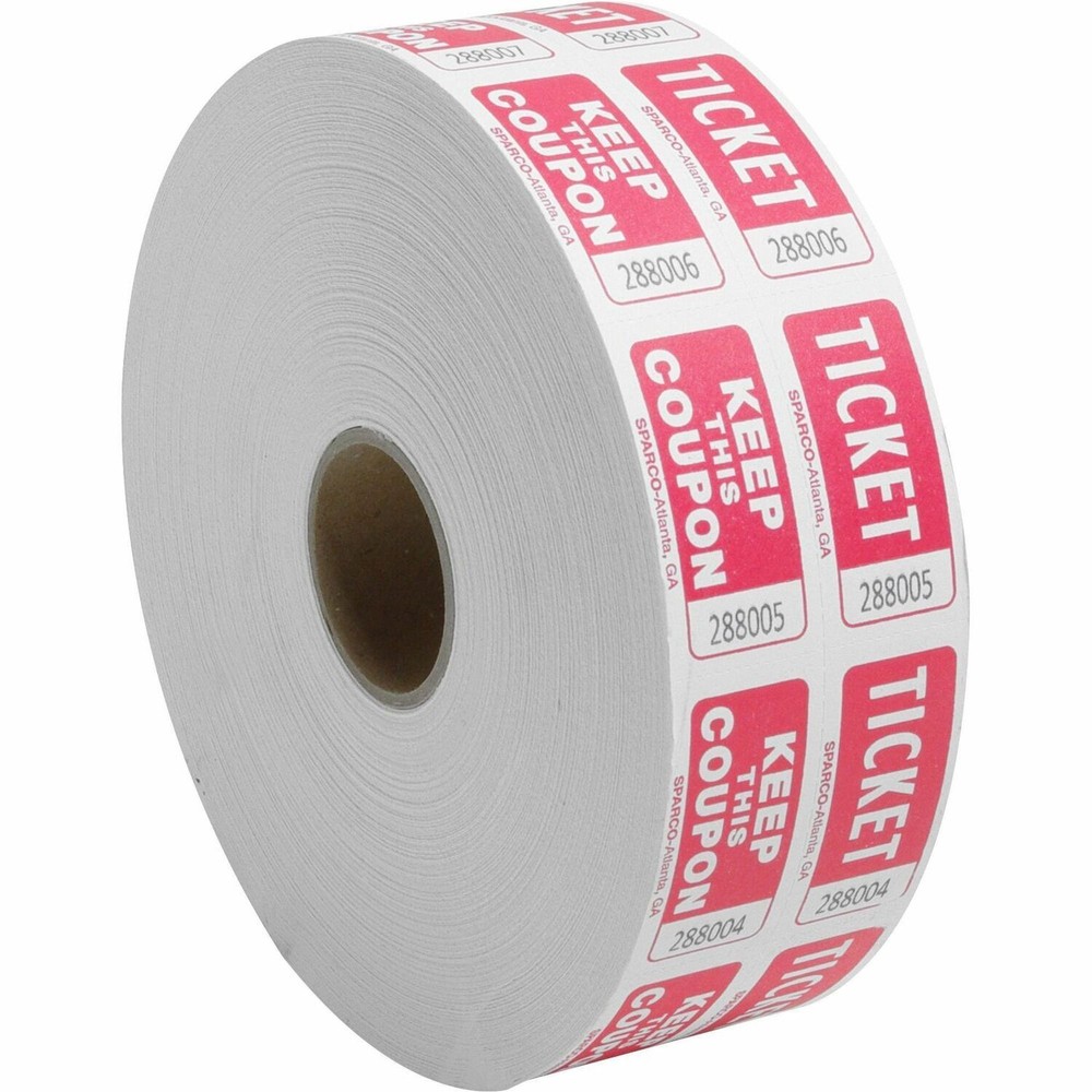 Sparco Ticket Roll Double w/Coupon 2000/RL Red 99220-image