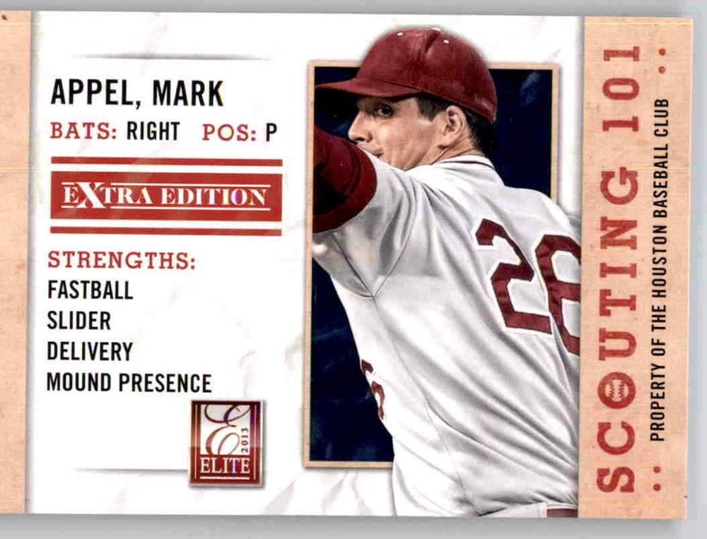 2013 Elite Scouting 101 Mark Appel Rookie RC Insert #20 Houston Astros MLB