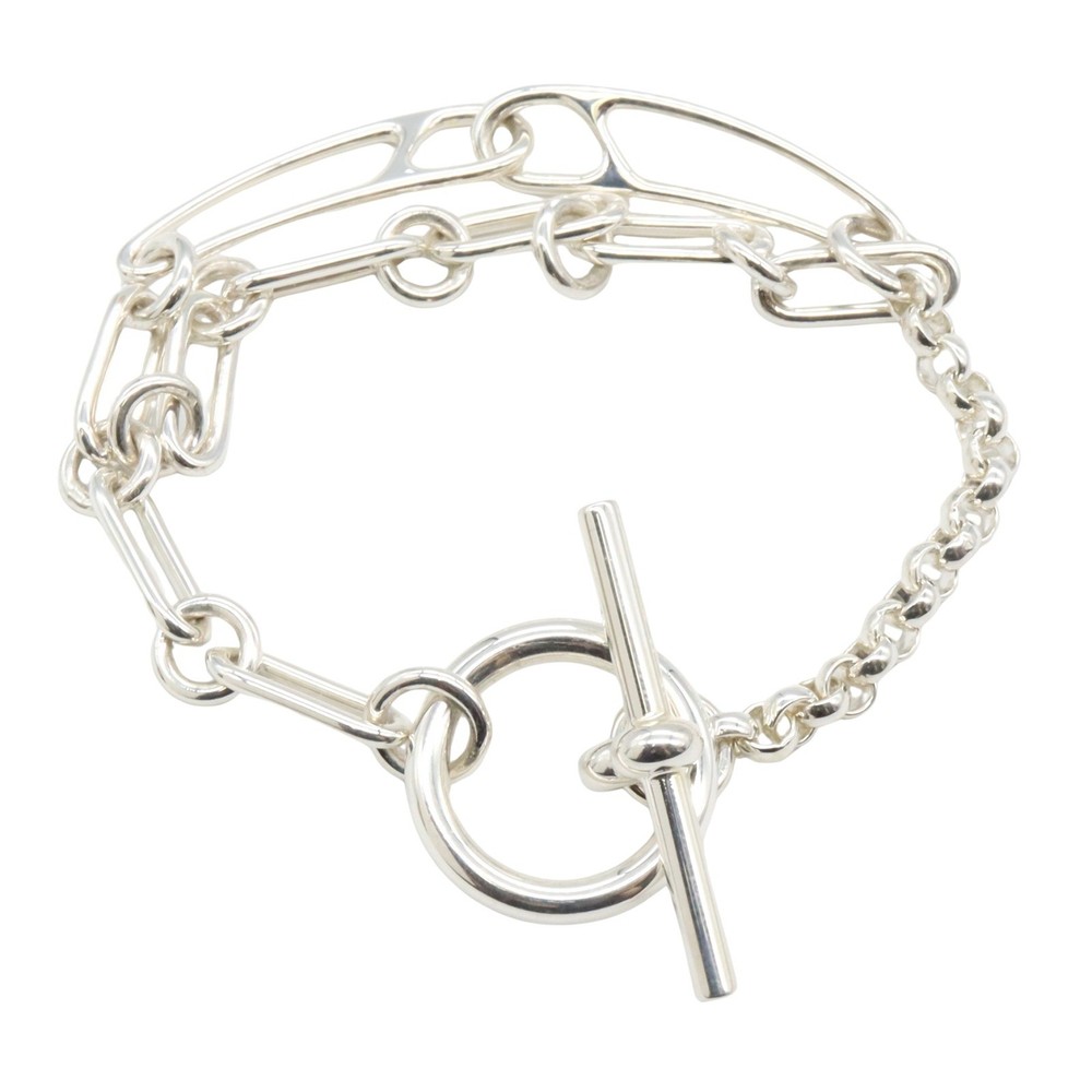 HERMES Chaine dancre Punk Bracelet Silver925 Silver Used Women