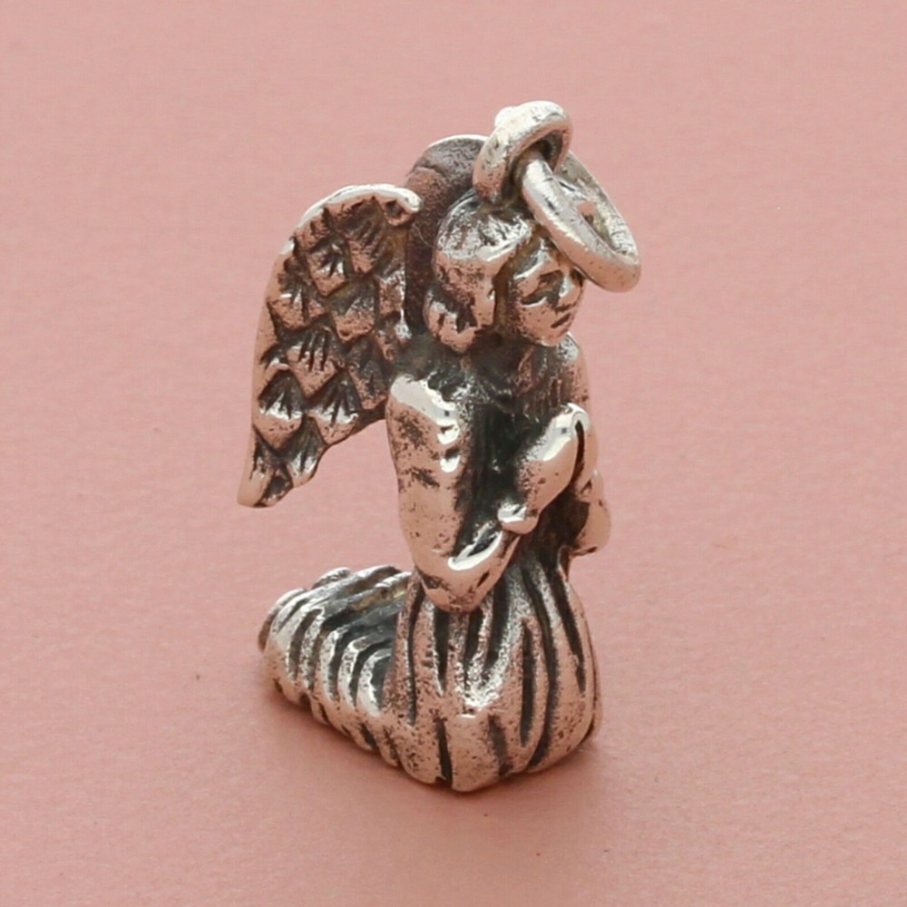 james avery sterling silver retired kneeling praying angel charm