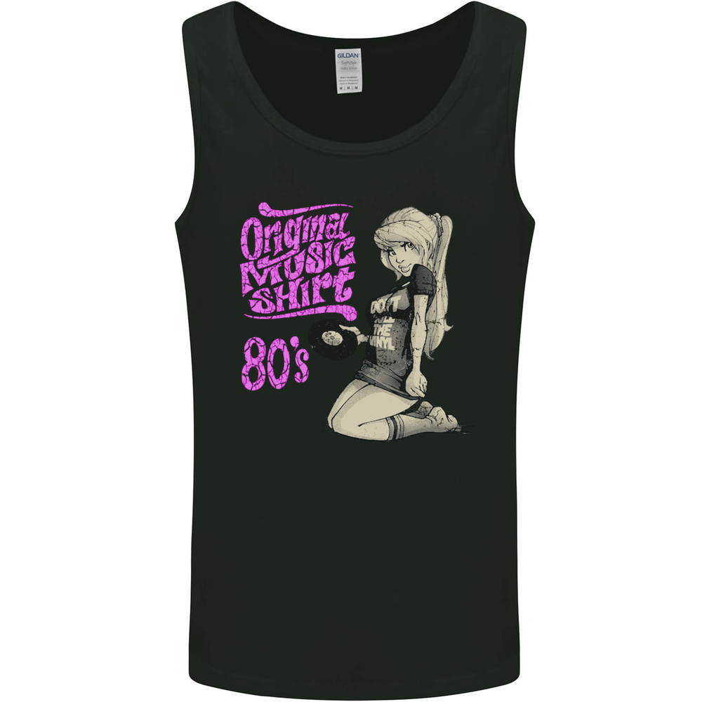 Original Music Shirt DJ Vinyl Turntable Mens Vest Tank Top
