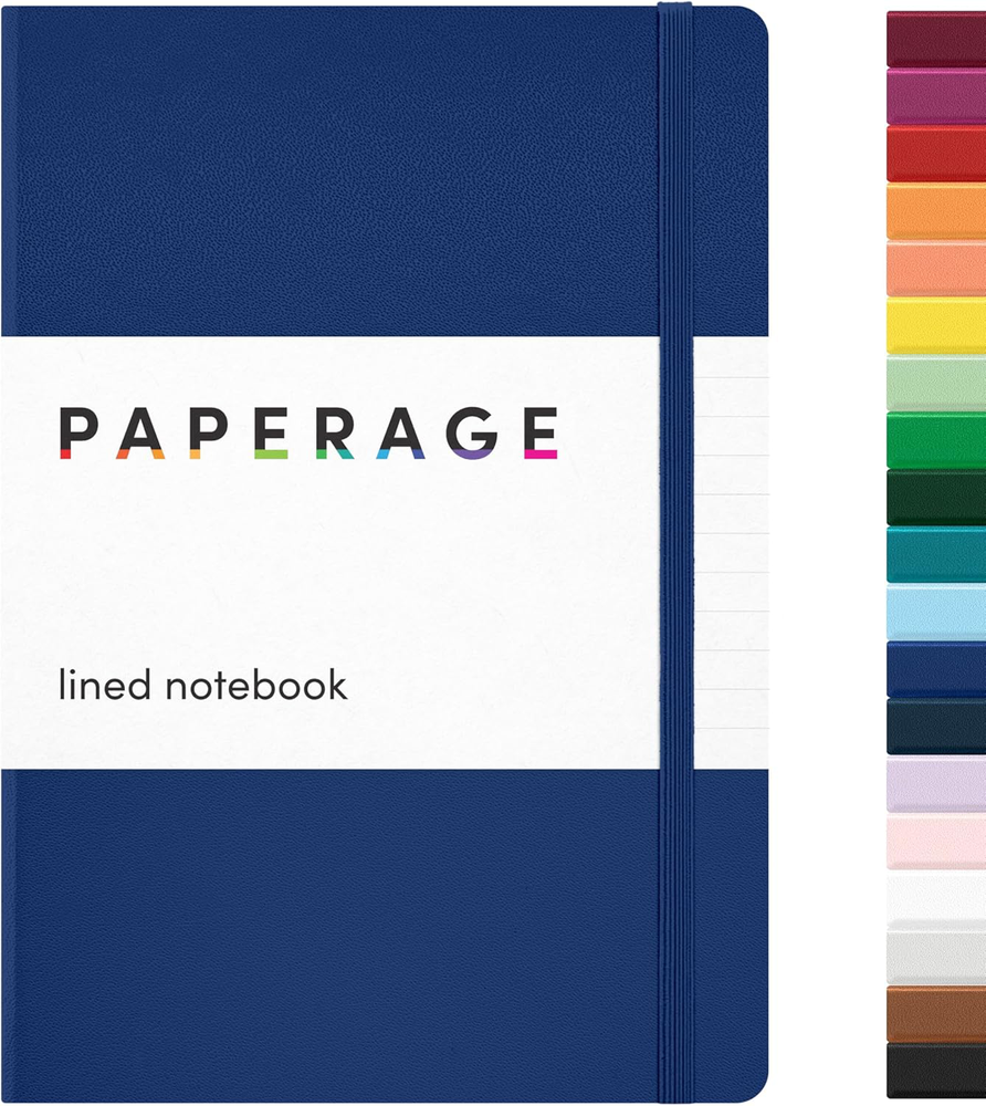 PAPERAGE 160-Page Lined Journal, Royal Blue, Medium 5.7
