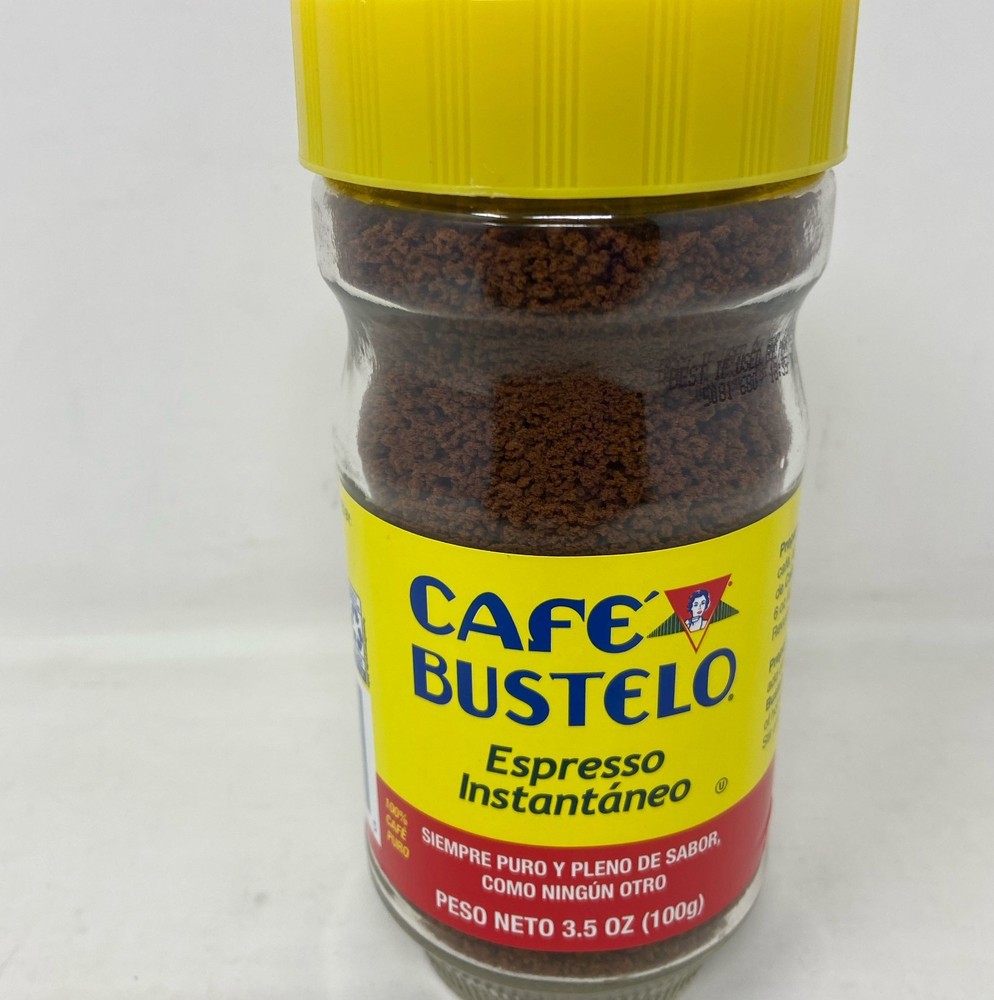 Cafe Bustelo Espresso Instant Coffee 3.5 oz Jar - Yellow Lid/Label