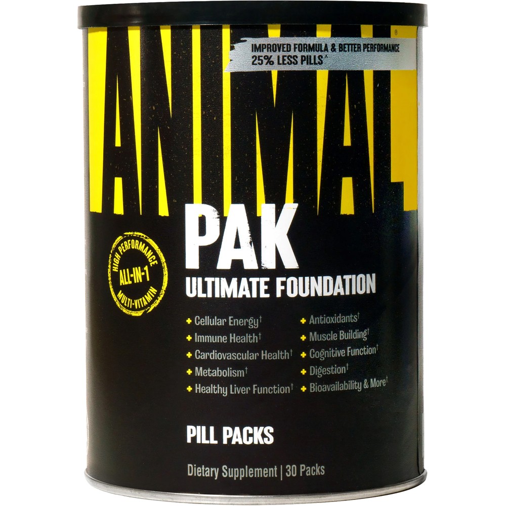 Universal Nutrition Animal Pak Dietary Supplement - 30 Packs