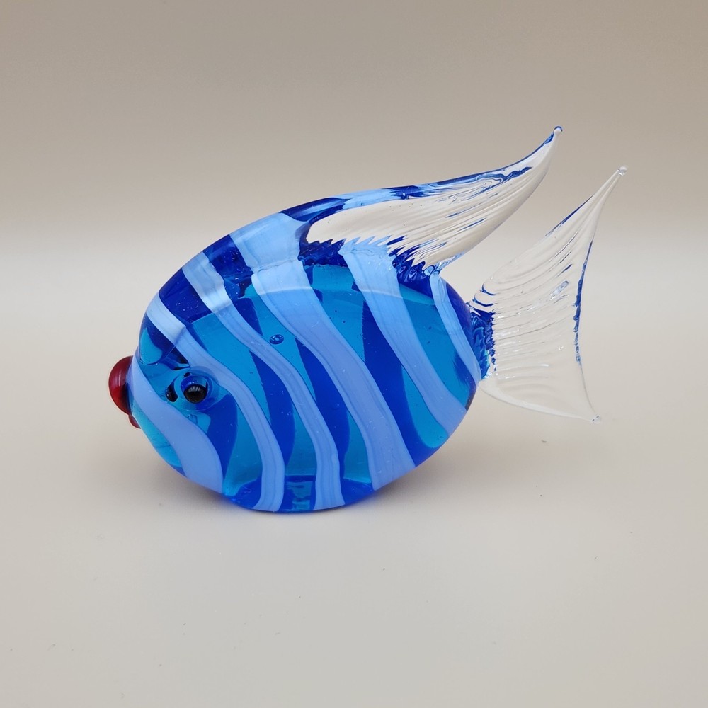 Murano Style Art Glass Hand Blown Fish Paperweight #10