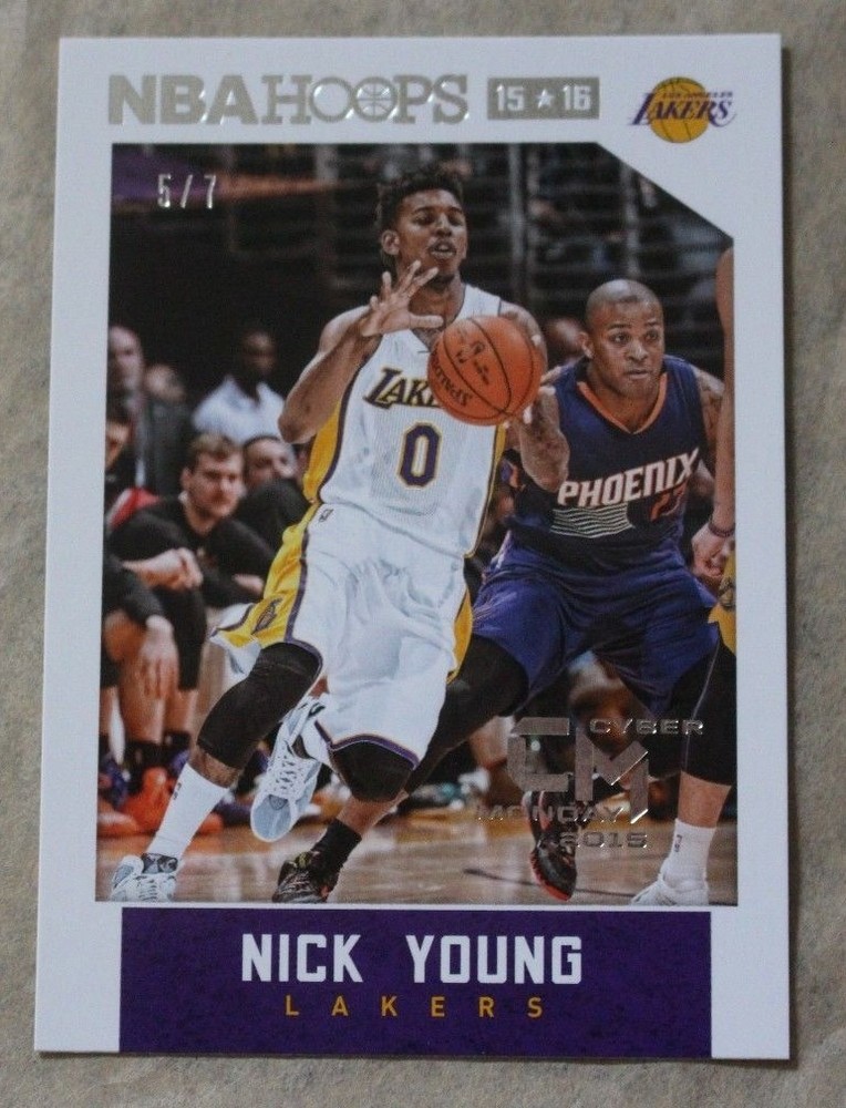 2015-16 Panini Cyber Monday Buy Back Nick Young Lakers Card #86/7-image