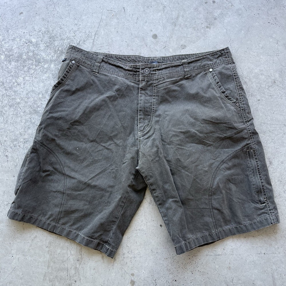 KUHL Shorts Mens 38 Gray Vintage Patina Dye Canvas Outdoor